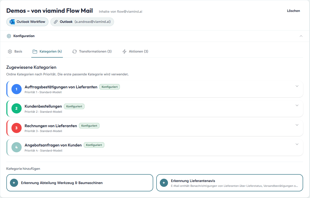 Ein Workflow pro Postfach